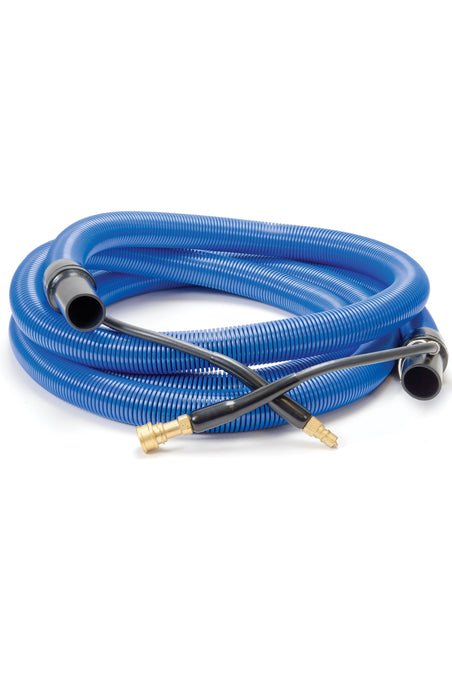 Insider Vacuum Hose, 1-1/2" x 15', Gray with insider solution line and swivel cuffs, Up to 400 P.S.I., 1 per carton