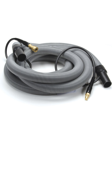 Insider Vacuum Hose, 1-1/2" x 20', Gray with insider solution line and swivel cuffs, Up to 400 P.S.I., 1 per carton
