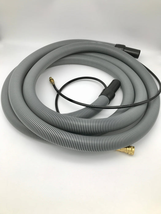 Insider Vacuum Hose, 1-1/2" x 20', Gray with insider solution line and swivel cuffs, Up to 1250 P.S.I., 1 per carton