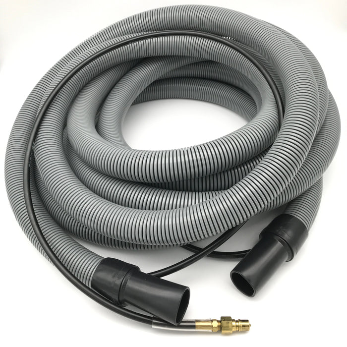 Insider Vacuum Hose, 1-1/2" x 30', Gray with insider solution line and swivel cuffs, Up to 1250 P.S.I., 1 per carton