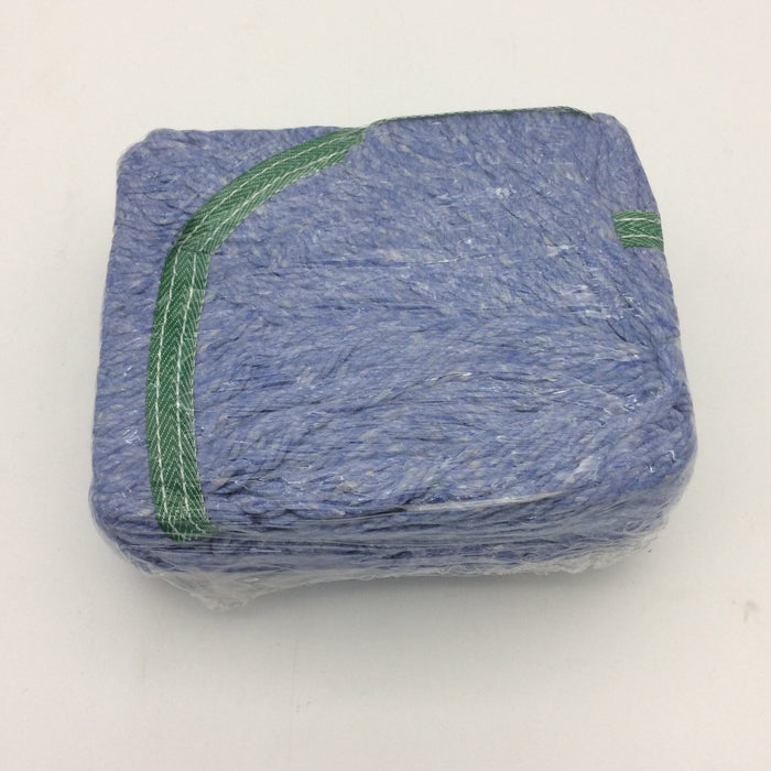 Looped End Wet Mop, Blue, 1-1/4" headband, #16 Medium
