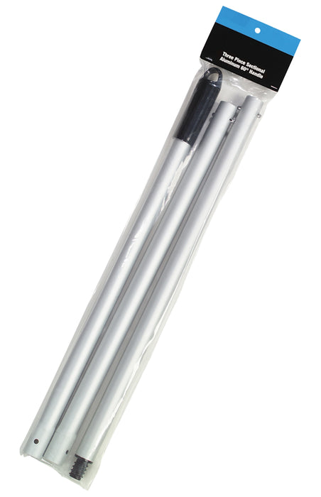 3-Piece threaded handle, 60" x 1", aluminum