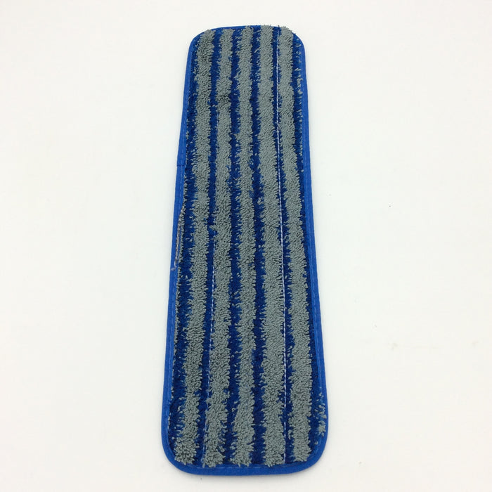 18" Heavy-duty microfiber mop pad with scrub strip, Blue