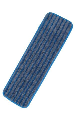 24" Heavy-duty microfiber mop pad with scrub strip, Blue