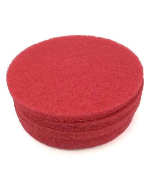 15" Red spray buff pad, 5 per case